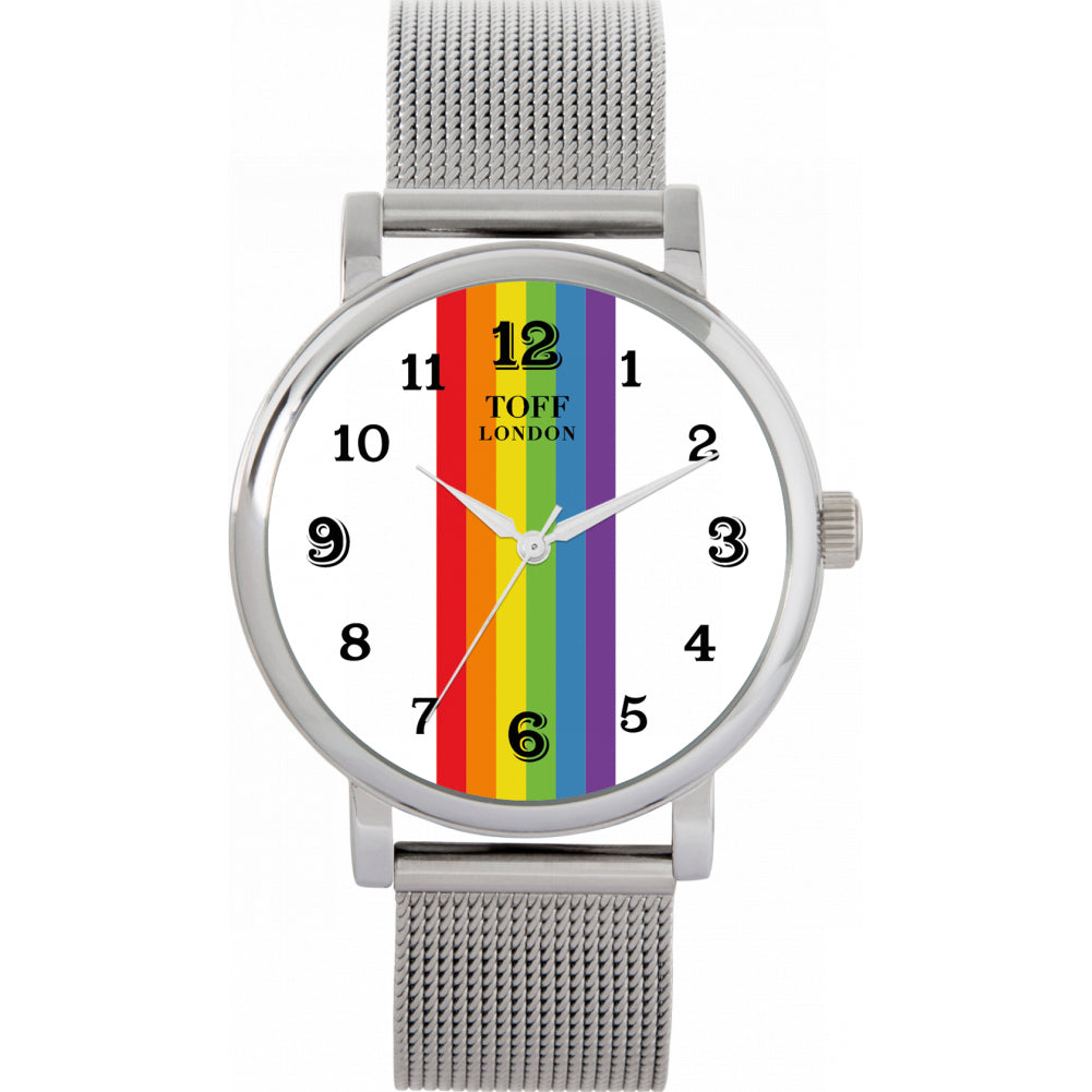38mm Pride Linear white Arabic numerals Watch