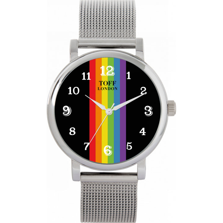 38mm Pride Linear black Arabic numerals Watch