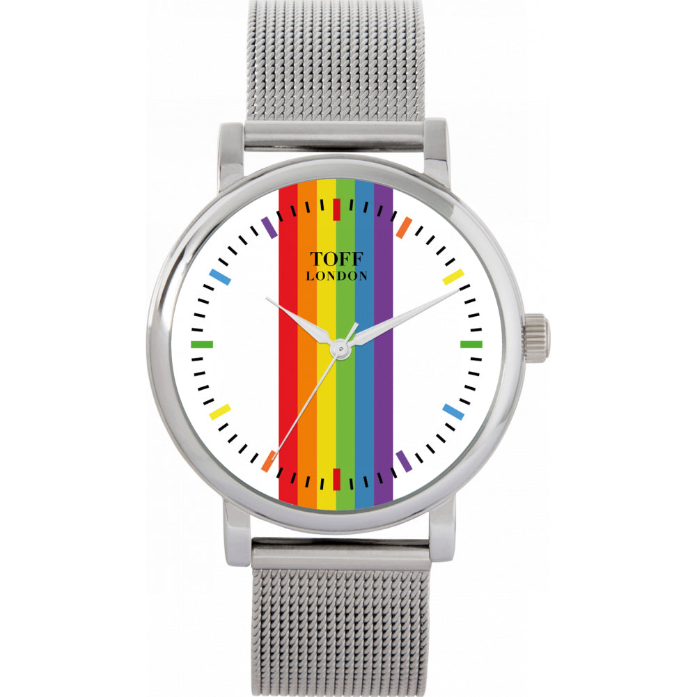38mm Pride Linear Rainbow Batons Watch