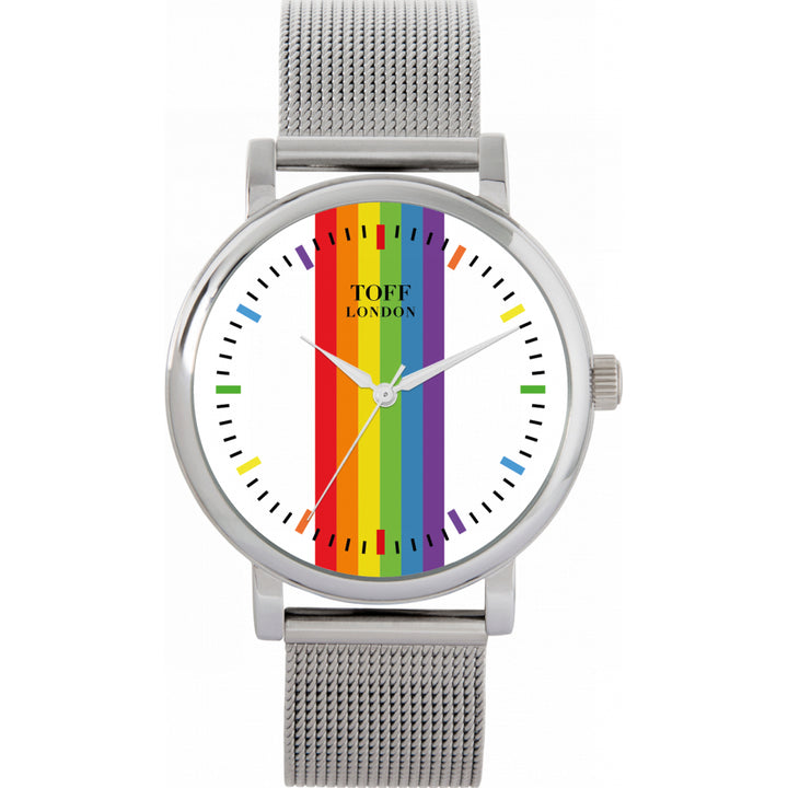 38mm Pride Linear Rainbow Batons Watch