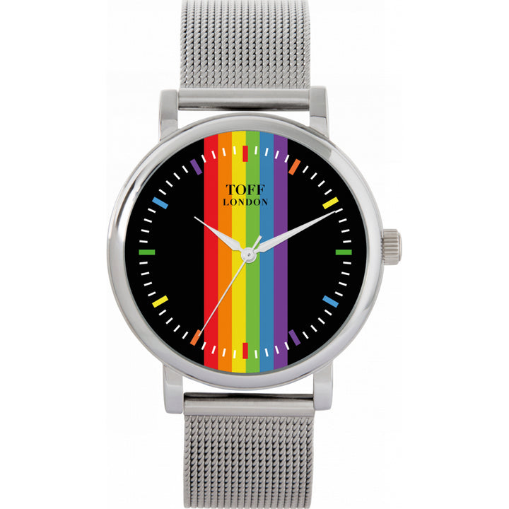 38mm Pride Linear Rainbow Batons Watch