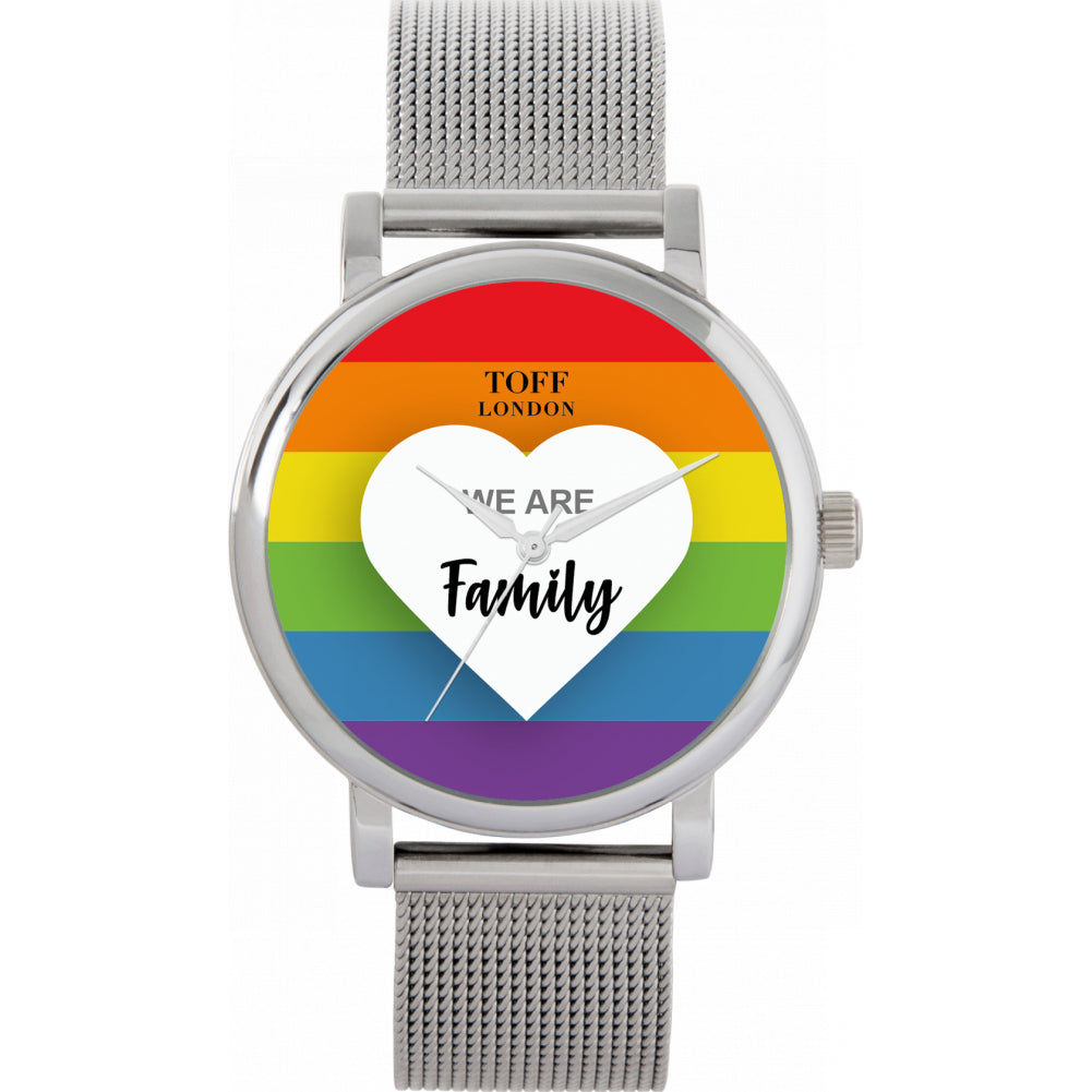 38mm Pride We Are Family Rainbow Watch