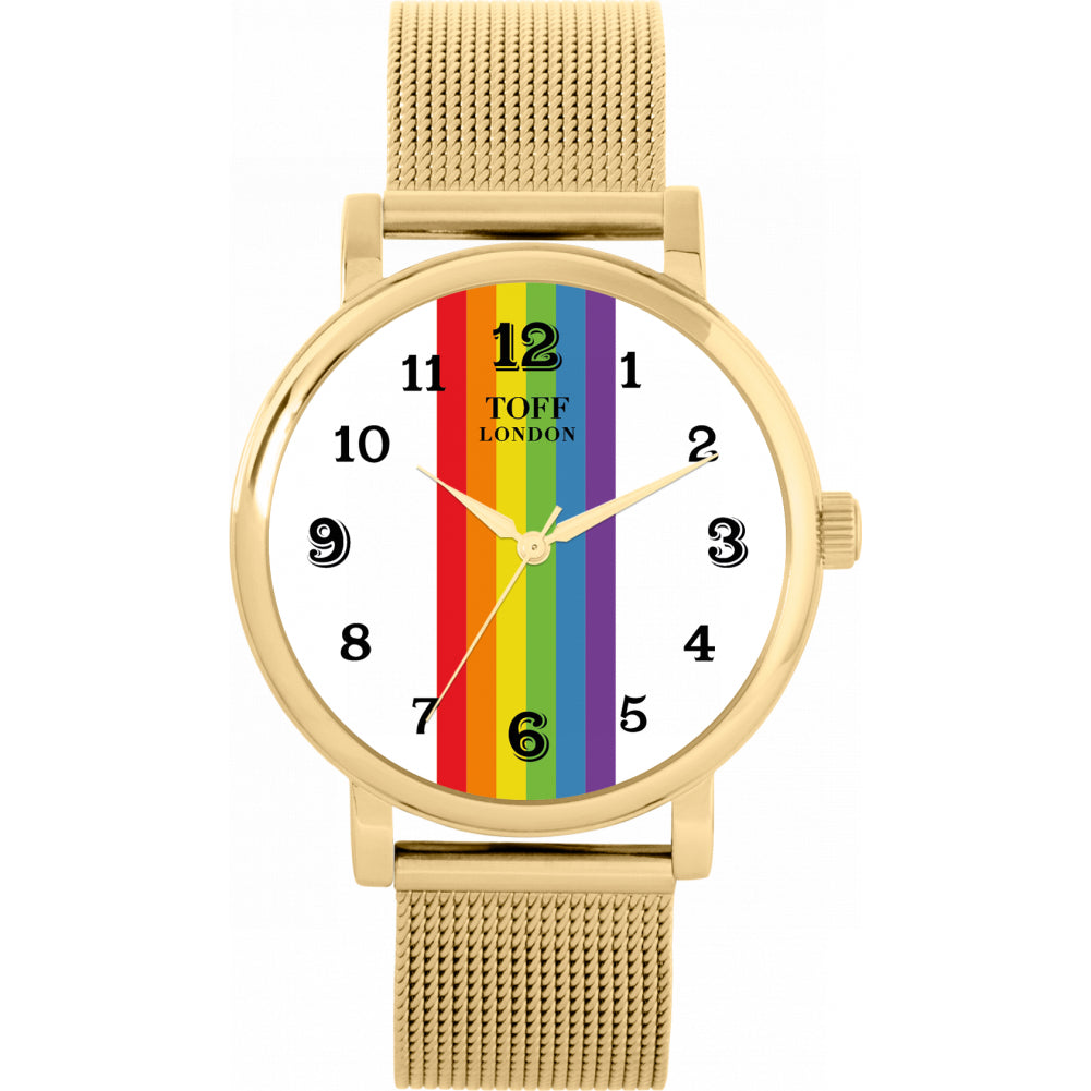 38mm Pride Linear white Arabic numerals Watch