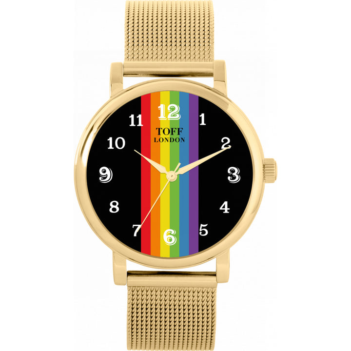 38mm Pride Linear black Arabic numerals Watch
