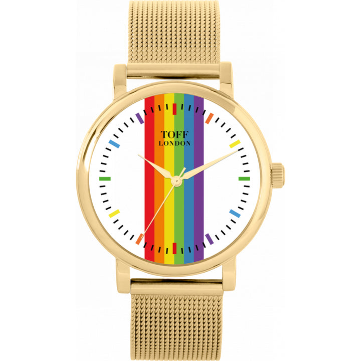 38mm Pride Linear Rainbow Batons Watch