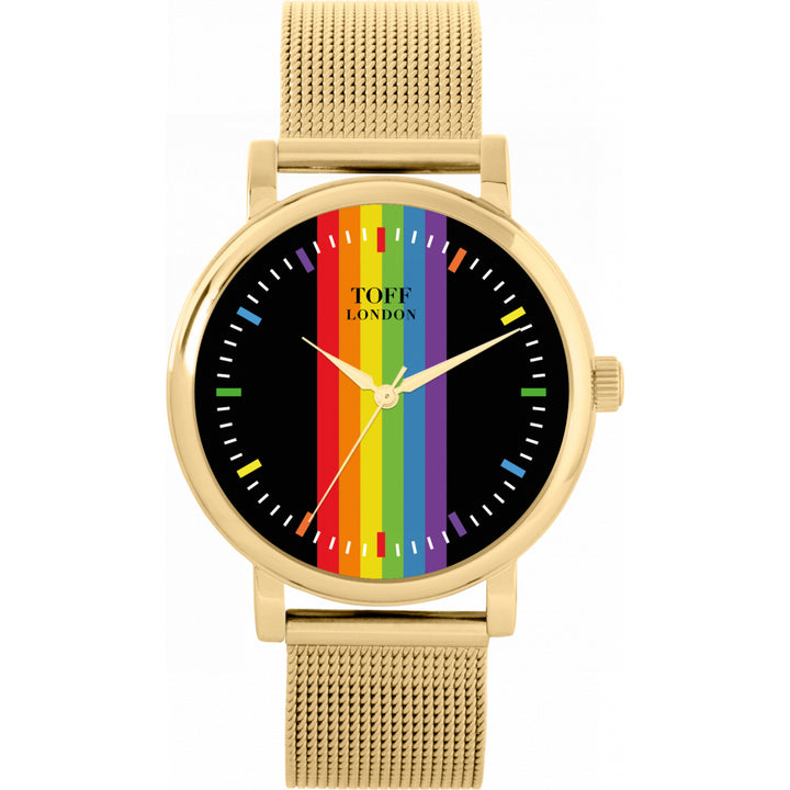 38mm Pride Linear Rainbow Batons Watch