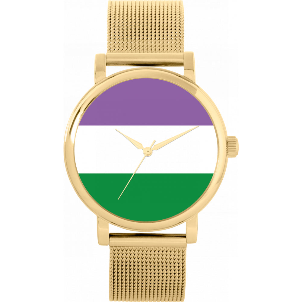 38mm Pride Genderqueer Flag Watch