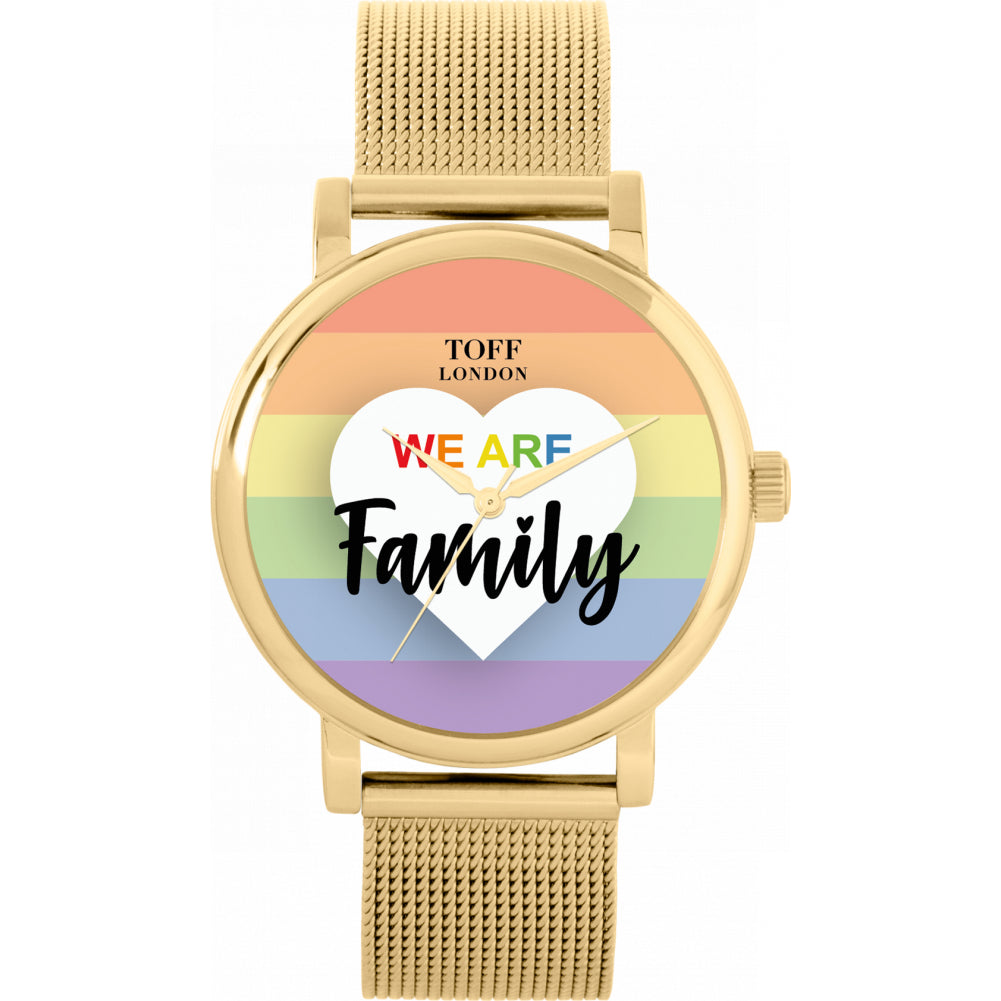 38mm Pride We Are Family Rainbow Watch