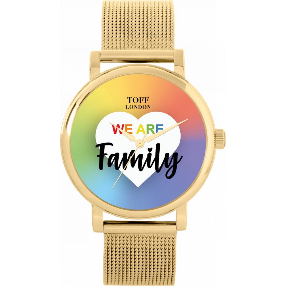 38mm Pride We Are Family Rainbow Watch