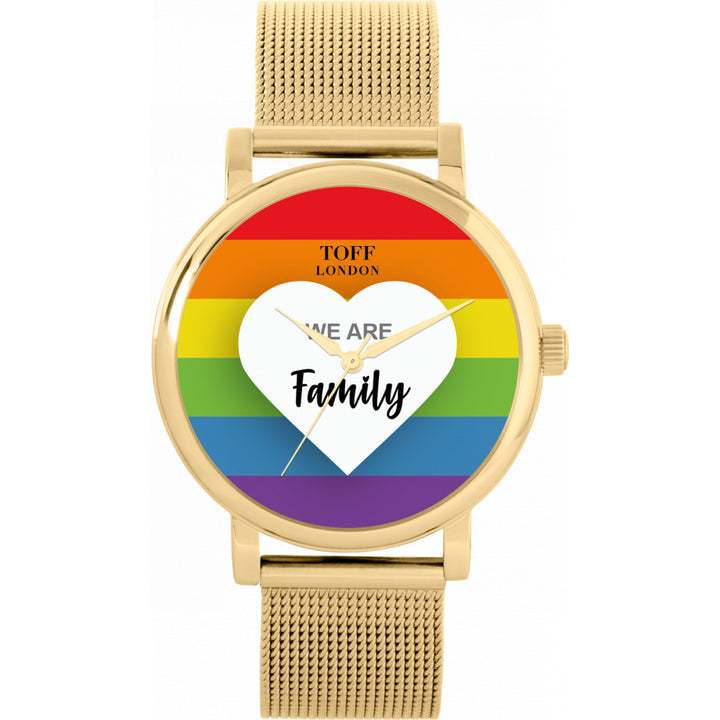 38mm Pride We Are Family Rainbow Watch