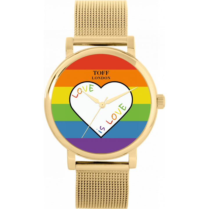38mm Pride Heart Love is Love Watch