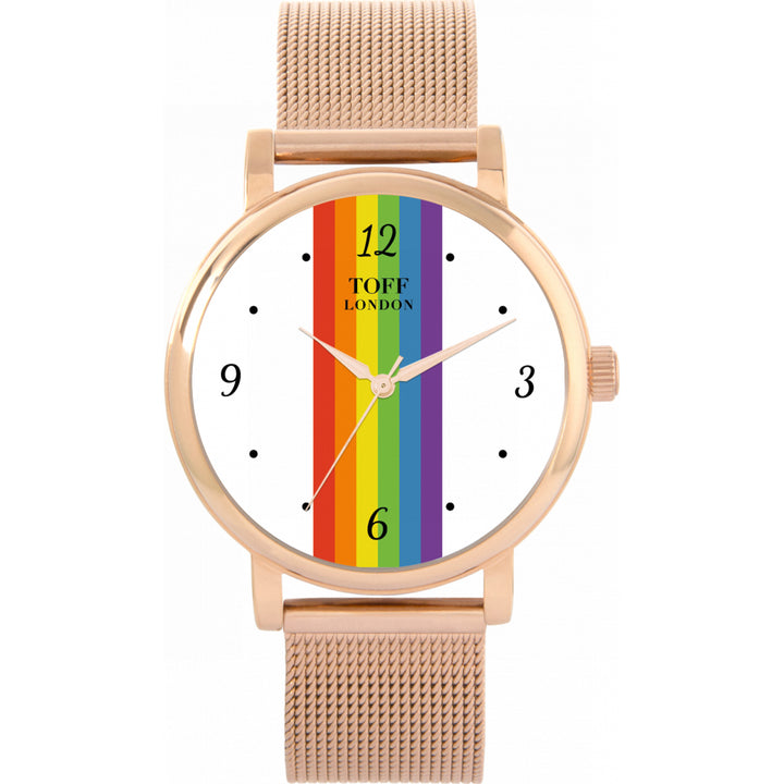 38mm Pride Linear white Arabic numerals Watch