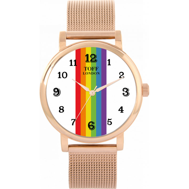 38mm Pride Linear white Arabic numerals Watch