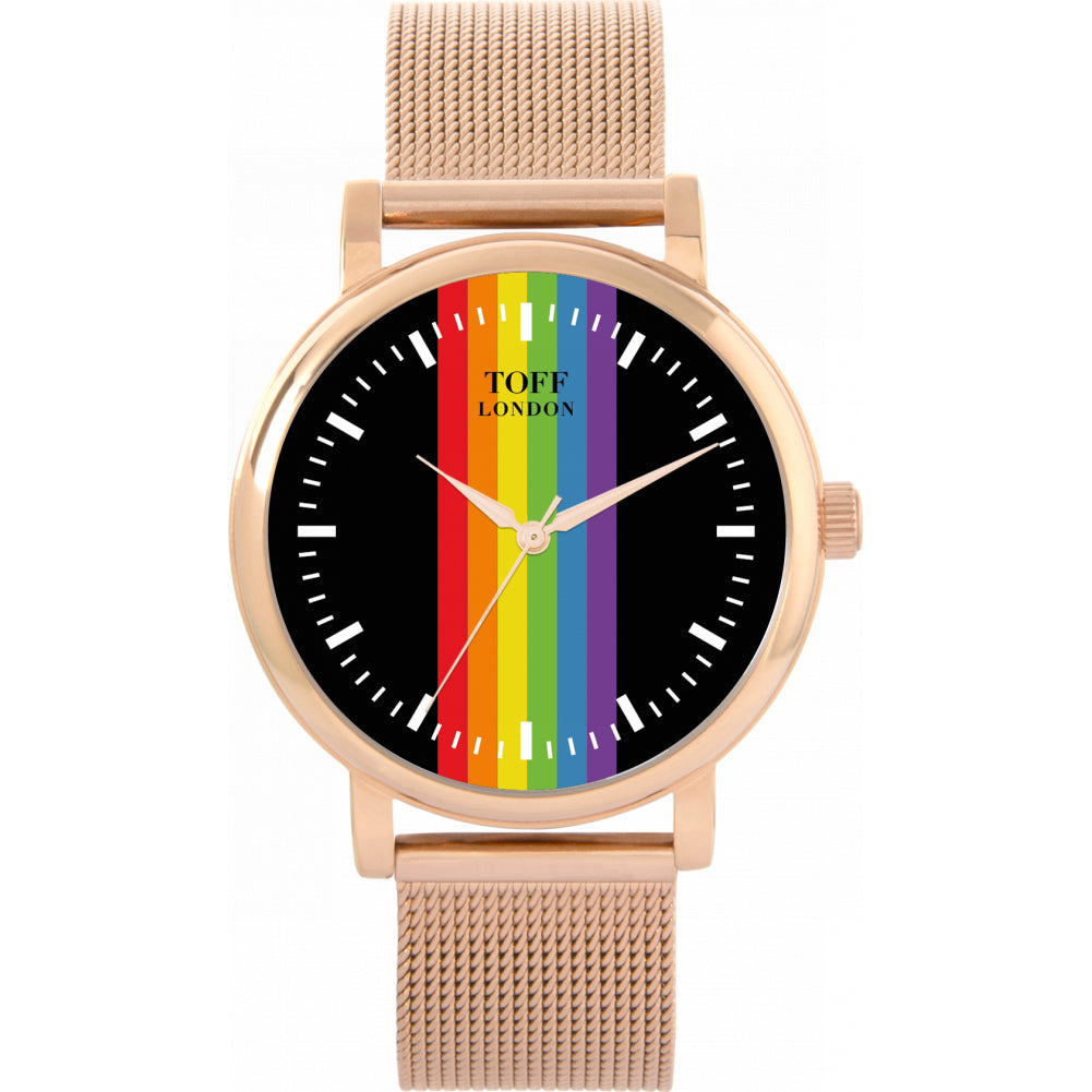 38mm Pride Linear Black Batons Watch