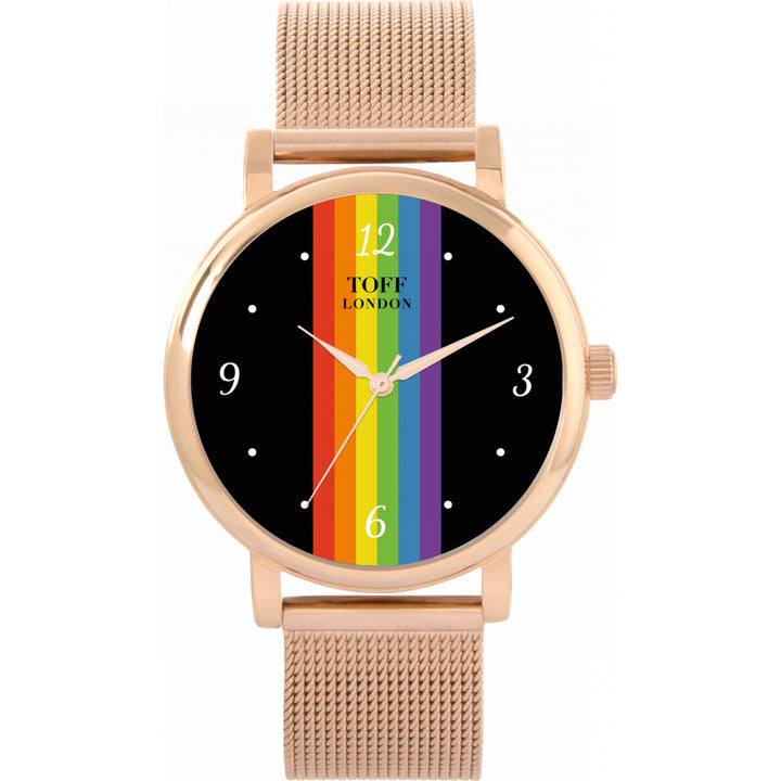 38mm Pride Linear black Arabic numerals Watch