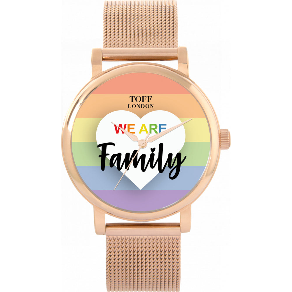38mm Pride We Are Family Rainbow Watch