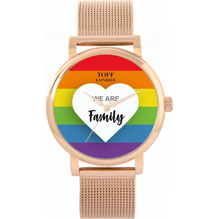38mm Pride We Are Family Rainbow Watch