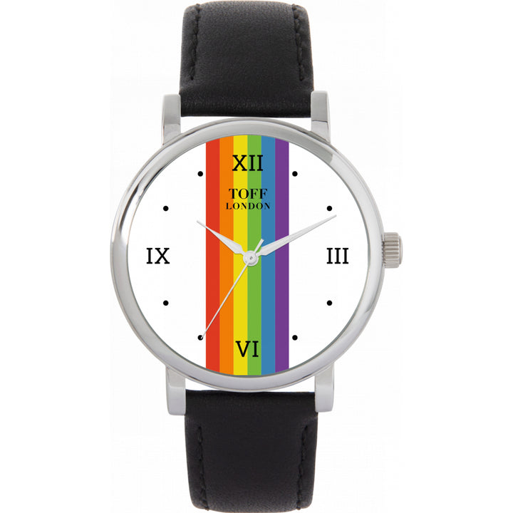 38mm Pride Linear White Batons Watch