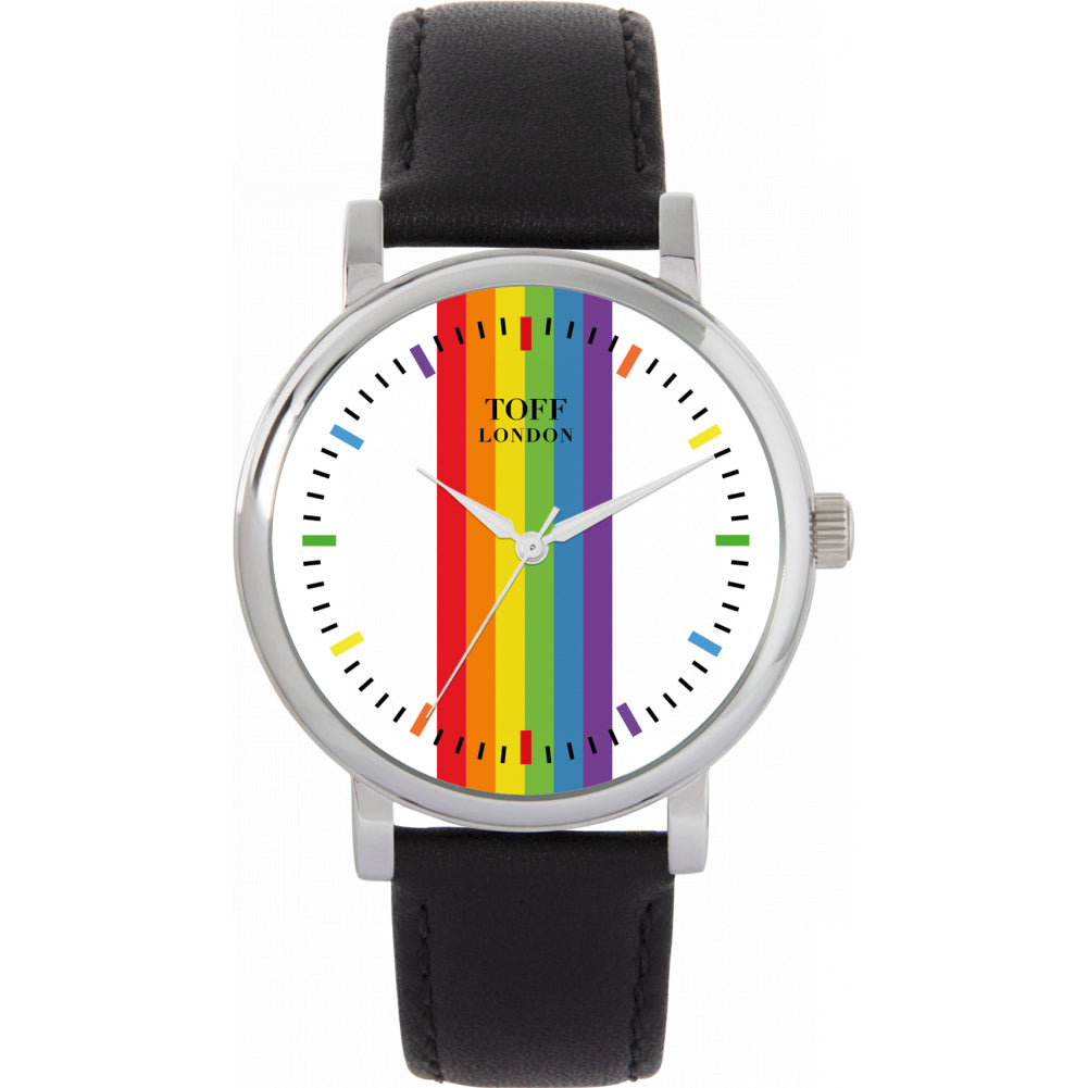 38mm Pride Linear Rainbow Batons Watch