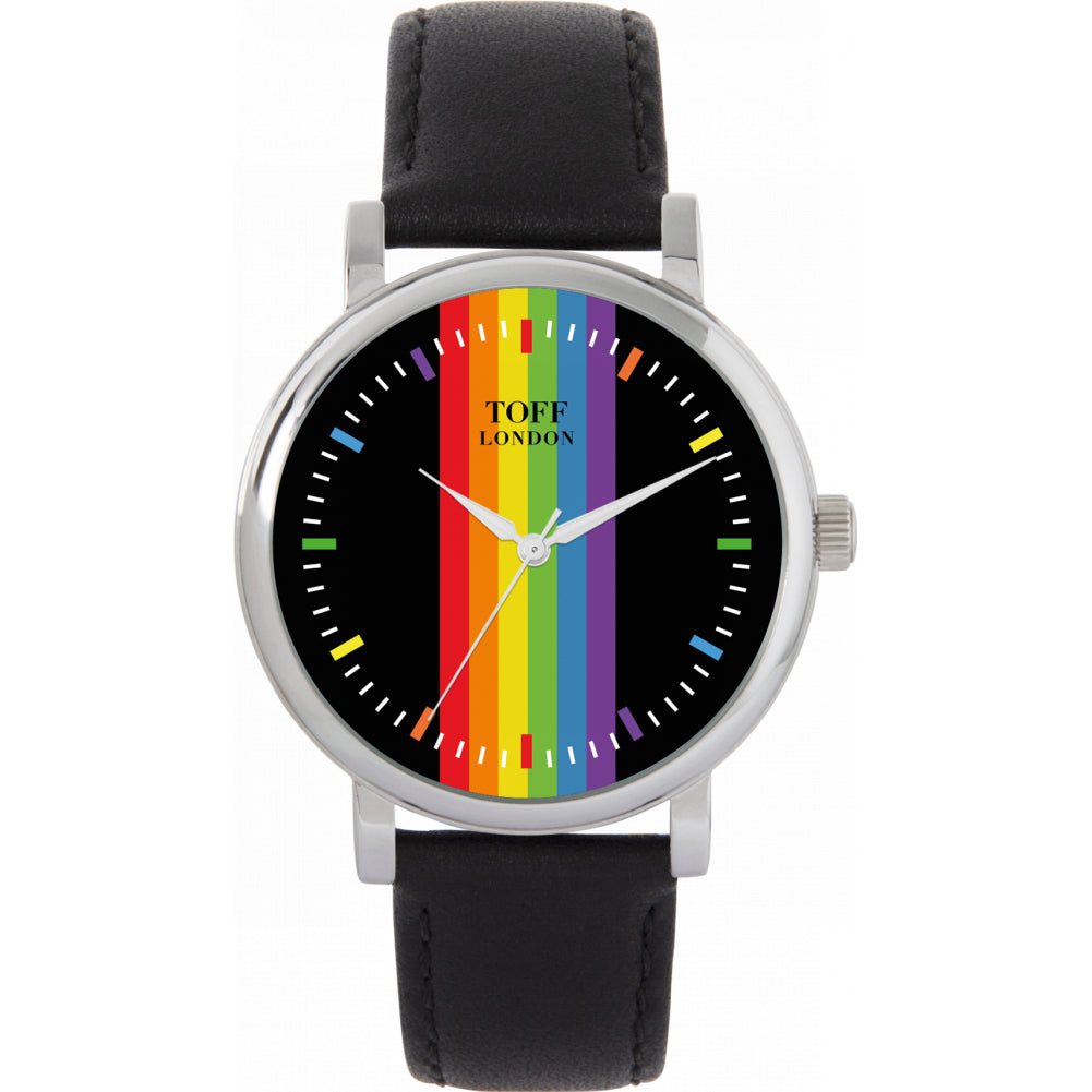 38mm Pride Linear Rainbow Batons Watch