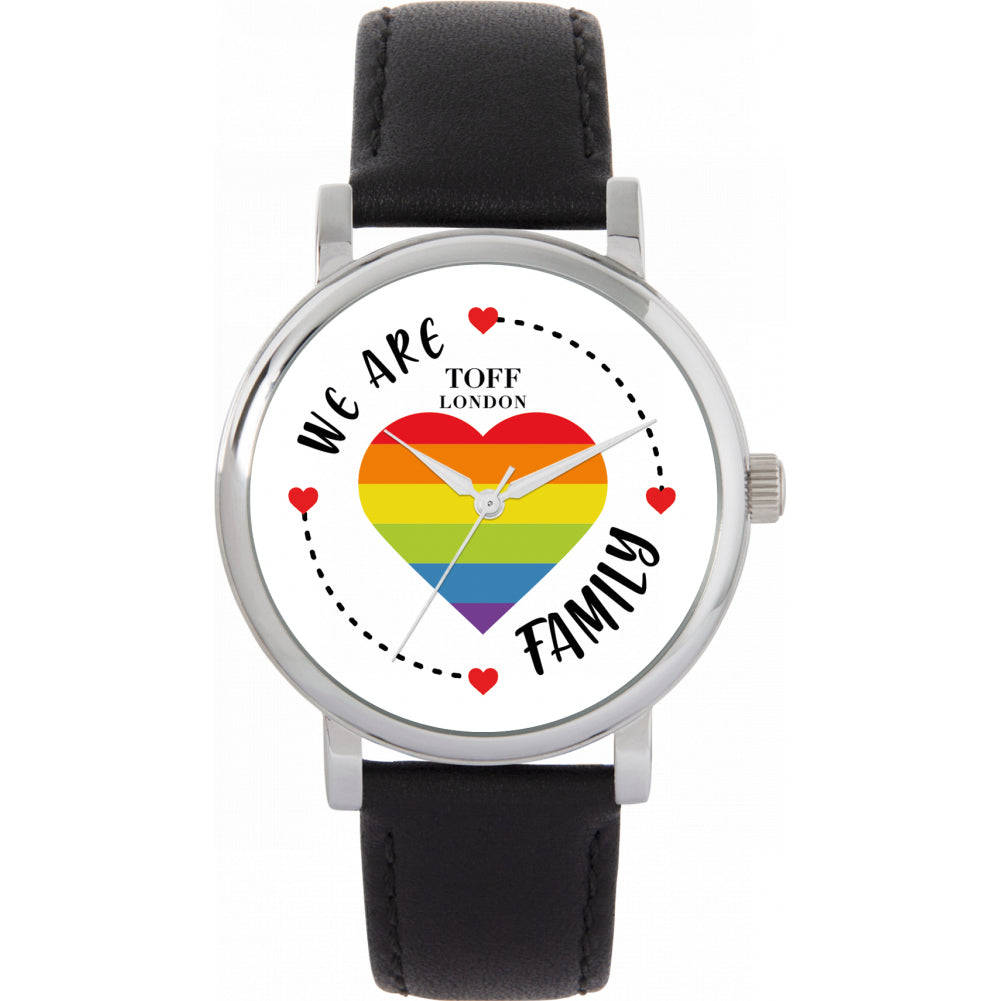 38mm Pride Rainbow Heart Family Watch