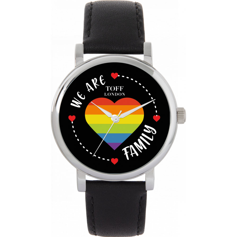 38mm Pride Rainbow Heart Family Watch