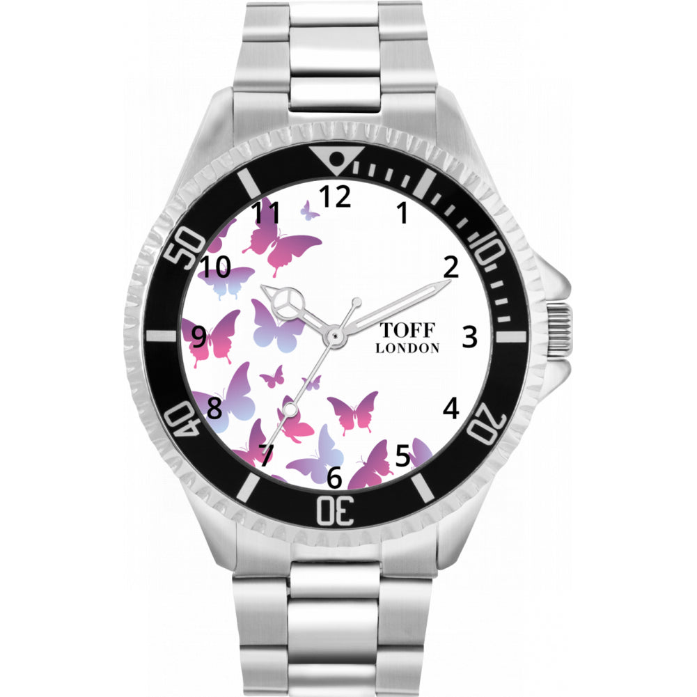 Mens Purple Butterfly Watch