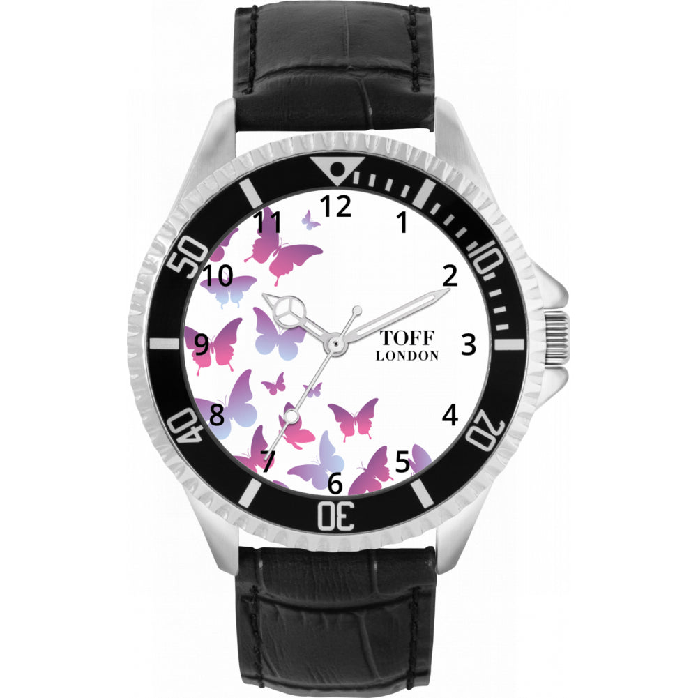 Mens Purple Butterfly Watch