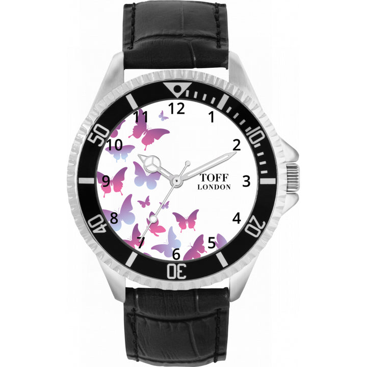 Mens Purple Butterfly Watch