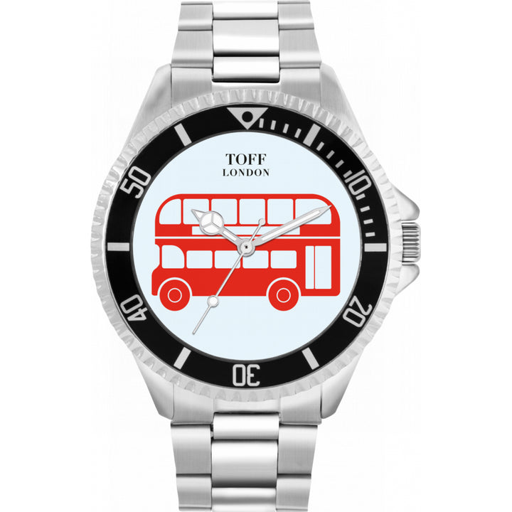 Mens Red Double Decker Bus Watch