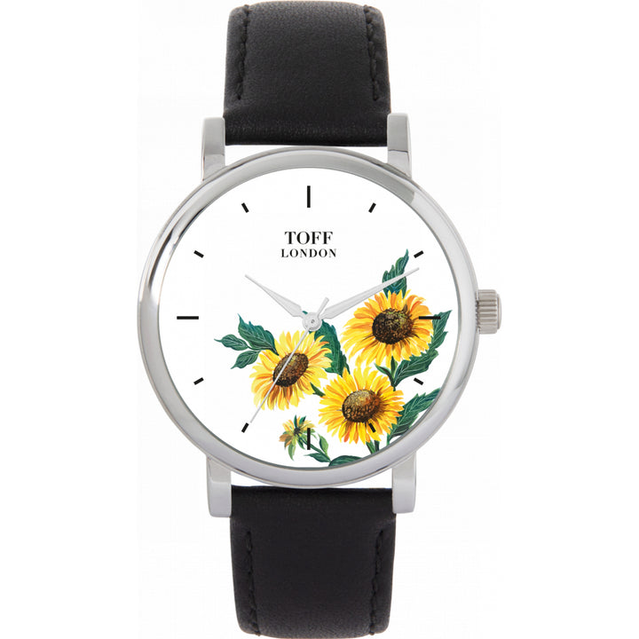Ladies Yellow Sunflower Flower Watch