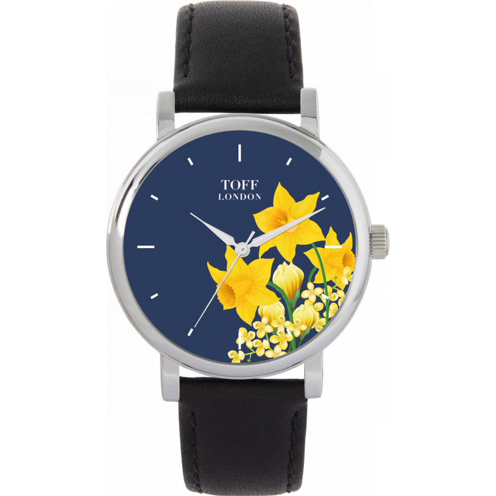 Ladies Yellow Daffodil Watch