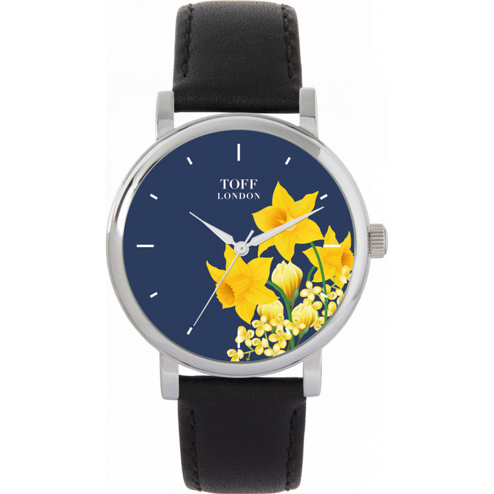 Ladies Yellow Daffodil Watch
