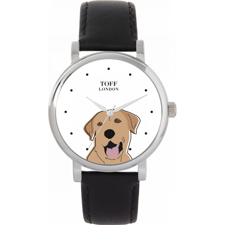 Ladies Beige Labrador Retriever Dog Head Watch