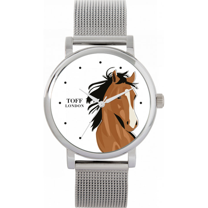 Ladies Brown Arabian Horse Head Watch