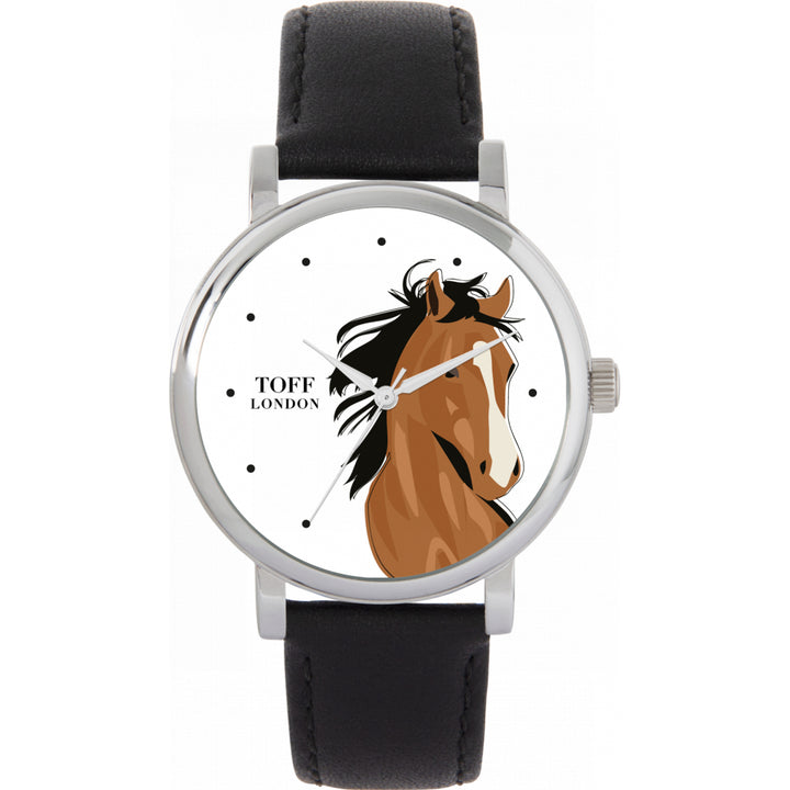 Ladies Brown Arabian Horse Head Watch