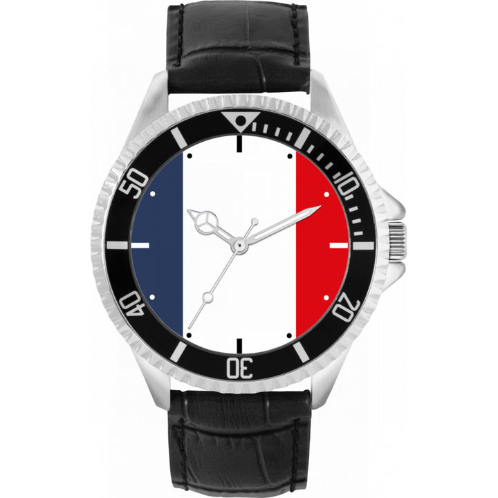 Mens France Flag Watch