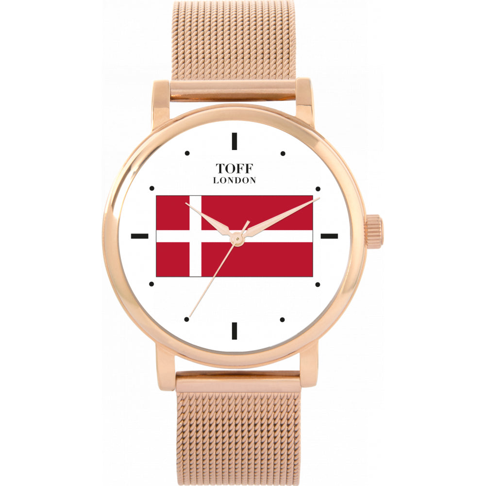 Ladies Denmark Flag Watch
