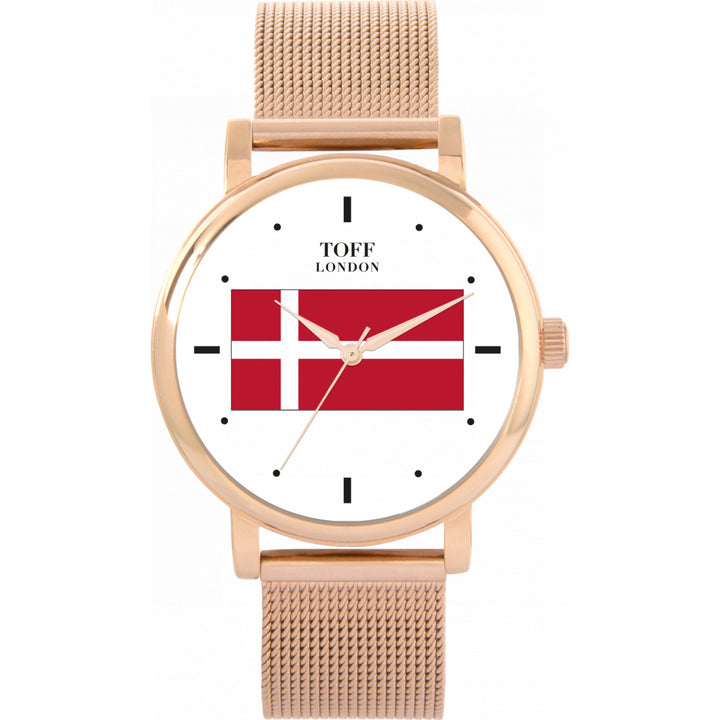 Ladies Denmark Flag Watch