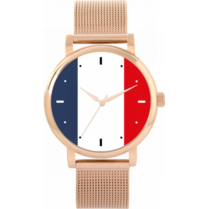 Ladies France Flag Watch