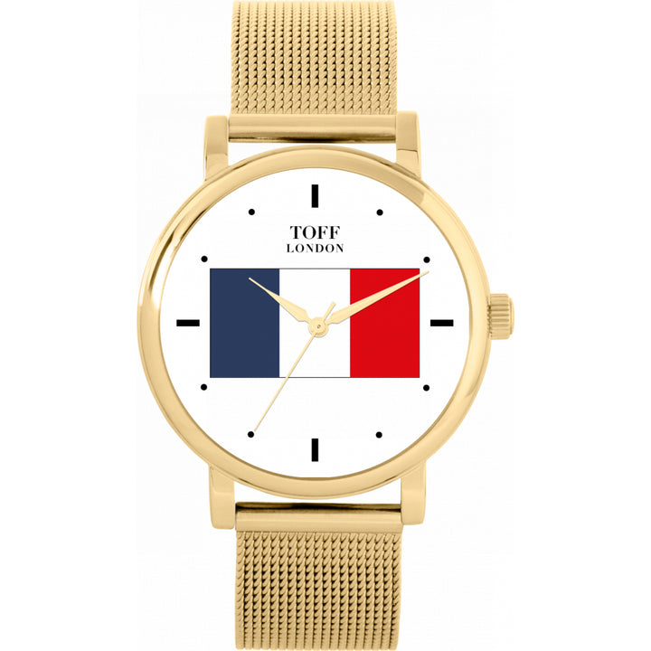 Ladies France Flag Watch