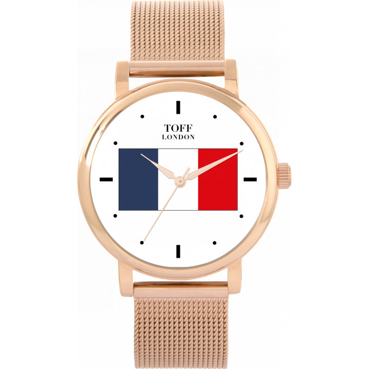 Ladies France Flag Watch