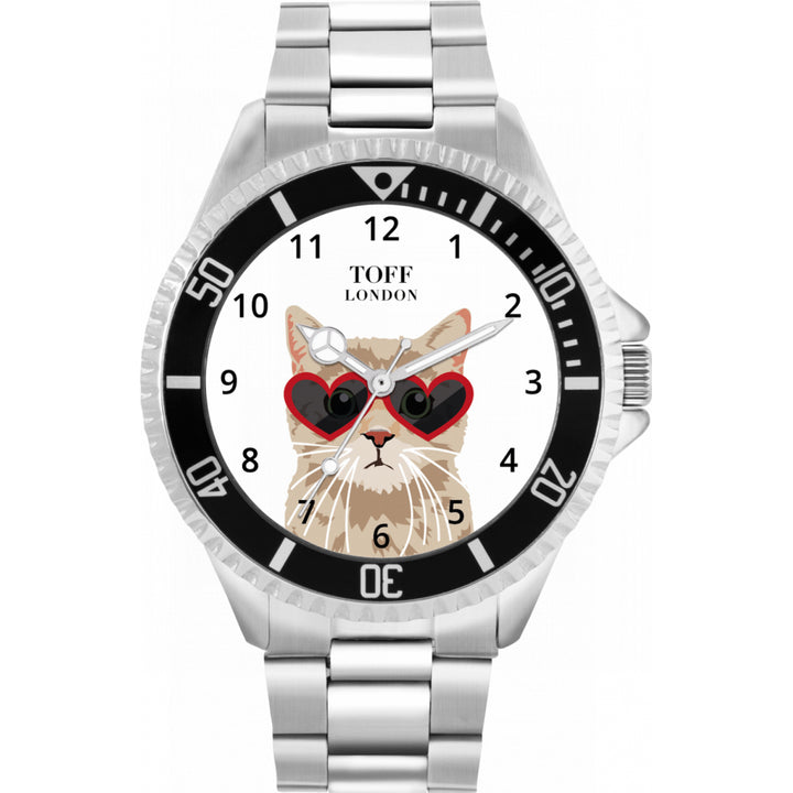 Mens Novelty Tabby Cat Watch