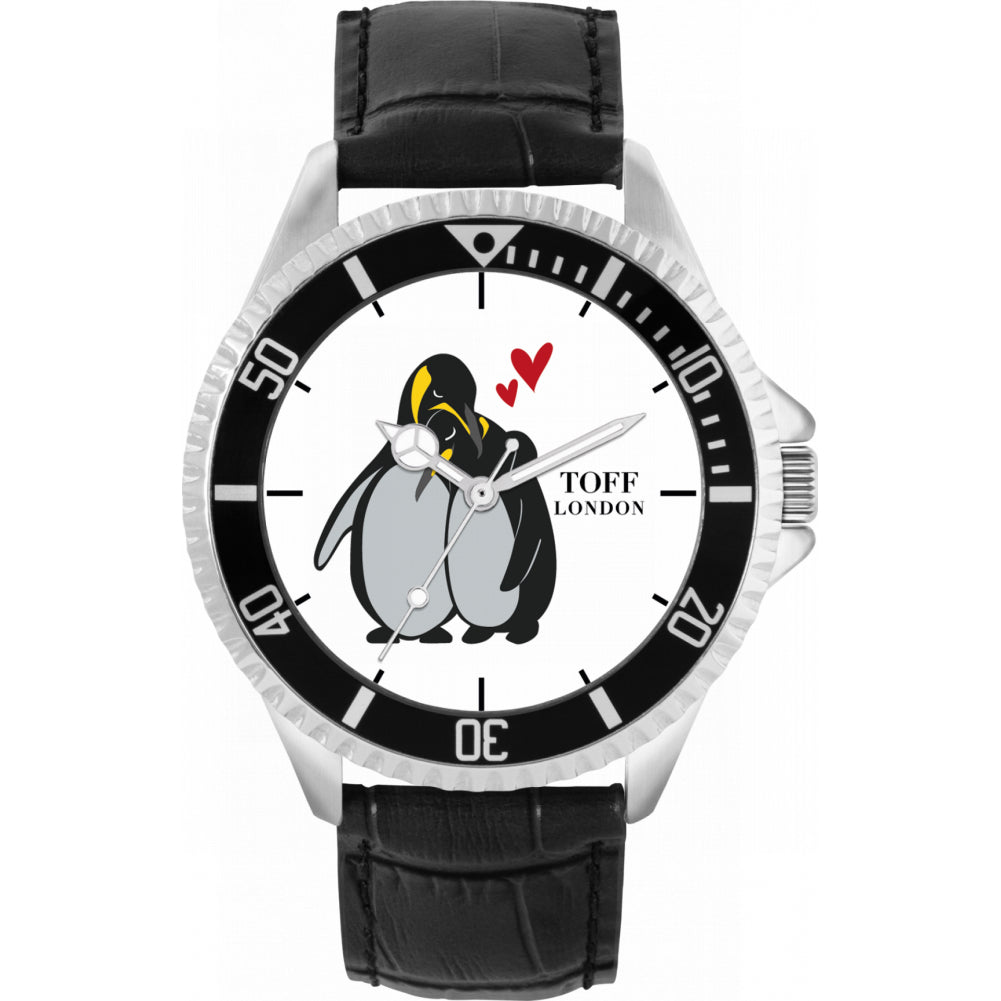 Mens Penguins Hugging Watch