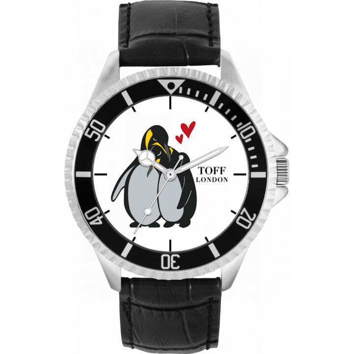 Mens Penguins Hugging Watch