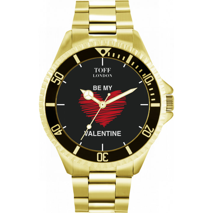 Mens With Red Heart Be My Valentine Watch
