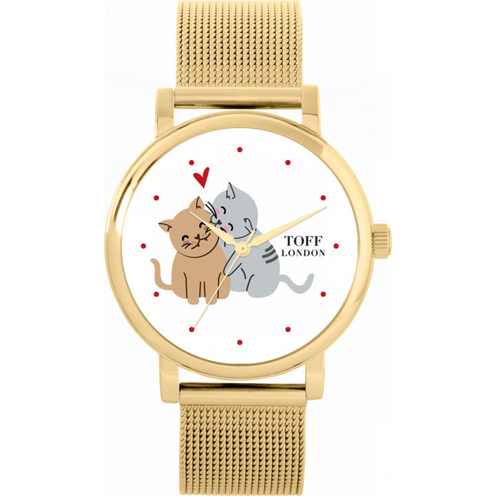 Ladies Valentine Love Cats Watch