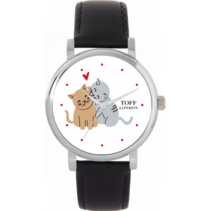 Ladies Valentine Love Cats Watch