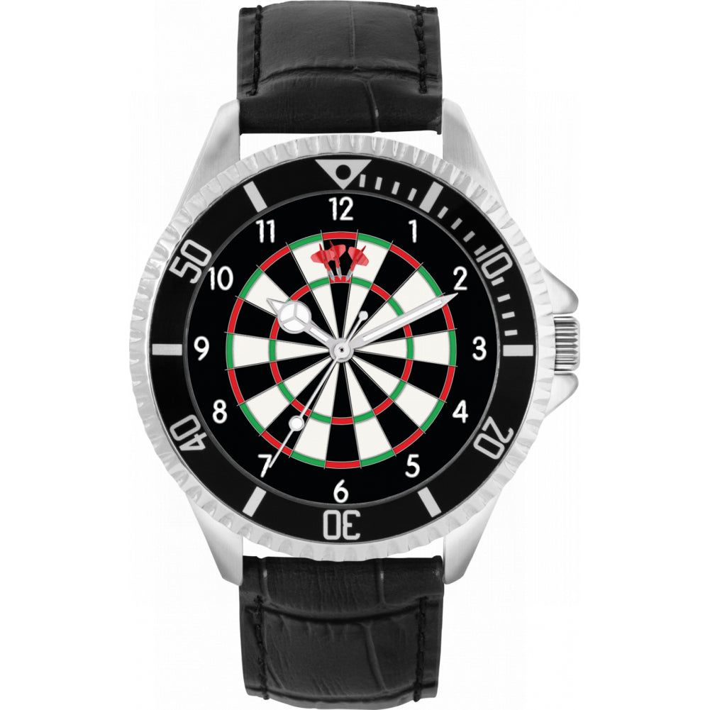 Mens Dartboard 180 Numerals Watch