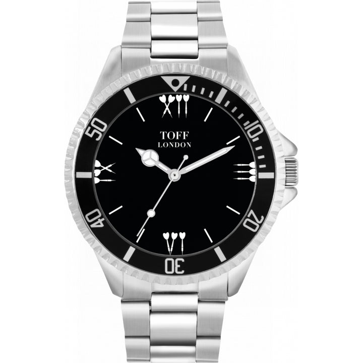 Mens Black Darts Batons Watch